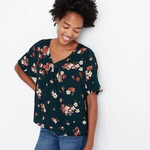 Madewell Rhyme Top in Spruce Blooms Sz Small